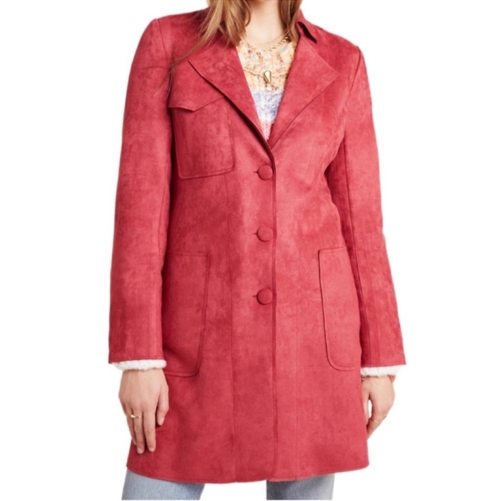 Anthropologie Brielle Faux Suede Jacket NWT